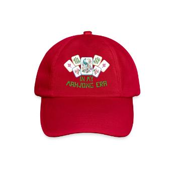 Mahjong Spiel Social Club Mahjong Ära - Baseballkappe - klassisch Rot - Vorne
