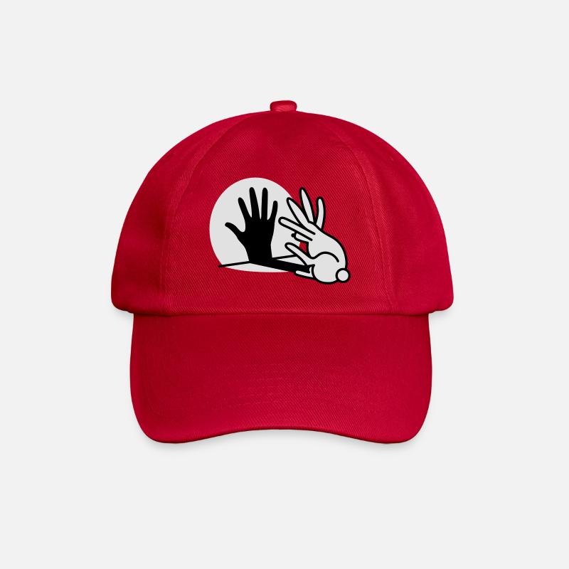 Chinese shadow hand rabbit - Baseball Cap - classic red
