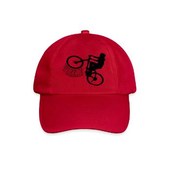 Shirt Wheelie Rad Fahrrad - Baseballkappe - klassisch Rot - Vorne