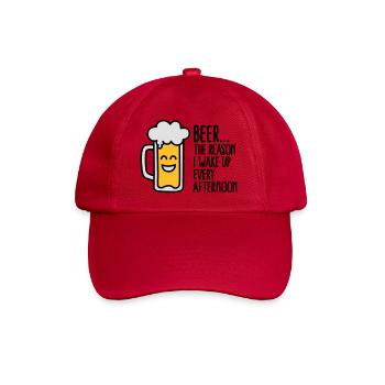 Beer is the reason I wake up every afternoon - Baseball Cap - classic red - Front