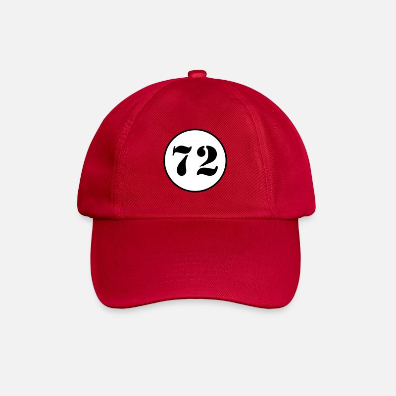 NUMÉRO 72 soixante-douze cadeau d'anniversaire - Casquette classique - rouge classique