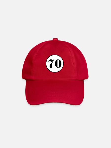 NUMÉRO 70 cadeau d'anniversaire de soixante-dix - Casquette classique - rouge classique