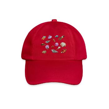 Colourful Seashells Marine Pattern - Baseball Cap - classic red - Front