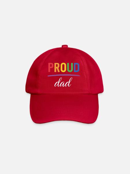 LHBT-stolt pappa - Pride-måned - Baseballcap - klassisk rød