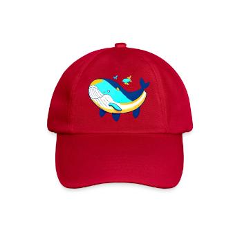 Baleine amicale avec bébé baleine - Casquette classique - rouge classique - Devant