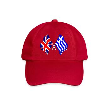 Flag England, flag Greece - Baseball Cap - classic red - Front