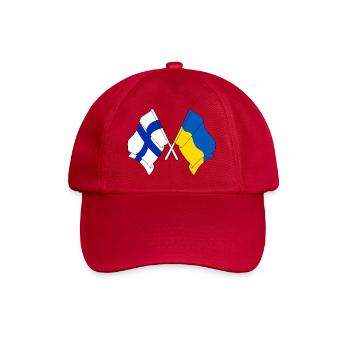 Drapeau de la Finlande et drapeau de l’Ukraine - Casquette classique - rouge classique - Devant