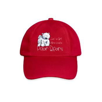 Just A Girl Who Love Polar Bears - Baseballkappe - klassisch Rot - Vorne