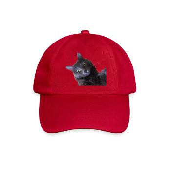 close up of beautiful cat face 1 - Casquette classique - rouge classique - Devant