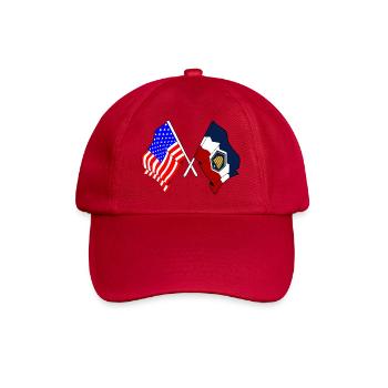 Flagge der USA und des Bundesstaates Utah gekreuzt - Baseballkappe - klassisch Rot - Vorne