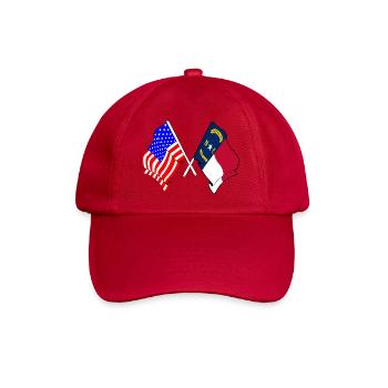 Flag USA and state of North Carolina crossed - Baseball Cap - classic red - Front