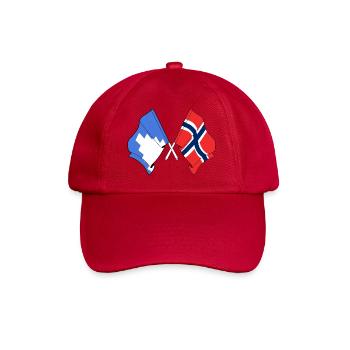 Deux drapeaux ont traversé l’Akershus et la Norvège - Casquette classique - rouge classique - Devant