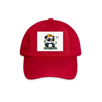 Panda DJ avec Bâtons de Bambou - Casquette classique - rouge classique - Devant