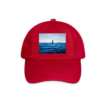 Lighthouse over Calm Blue Adriatic Sea Croatia - Baseball Cap - classic red - Front