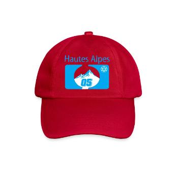 Montagnes et Flocon Hiver Hautes Alpes - Casquette classique - rouge classique - Devant