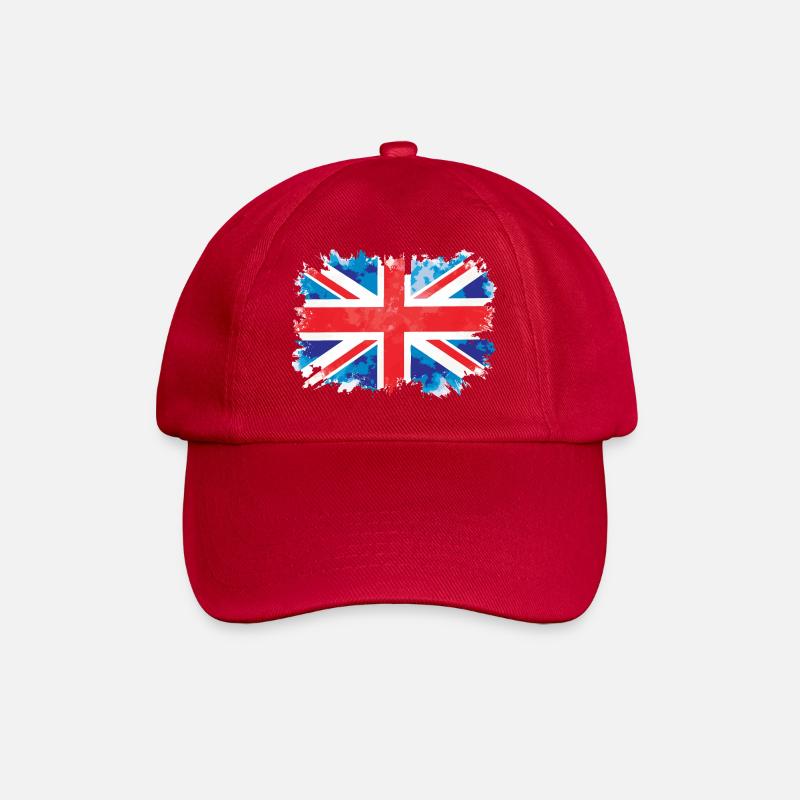 Design der Union Jack-Flagge - Baseballkappe - klassisch Rot