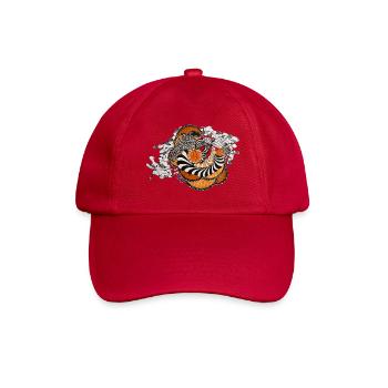 Spirale orange motif noir et blanc - Casquette classique - rouge classique - Devant