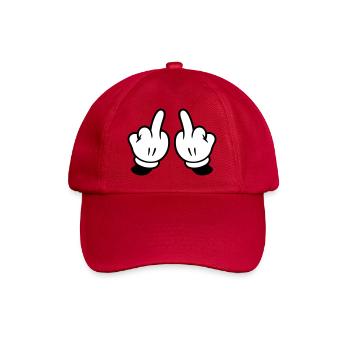 Main du majeur Espiègle - Casquette classique - rouge classique - Devant