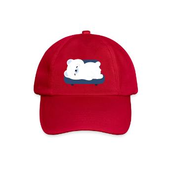 Ours polaire fatigué sur le canapé - Casquette classique - rouge classique - Devant