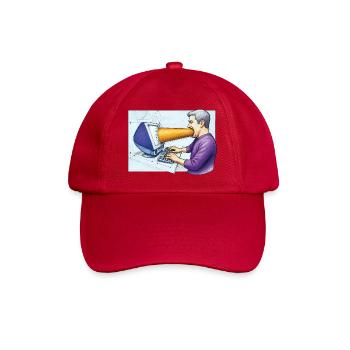 COMPUTER ADDICT MAN - geek & scifi - Casquette classique - rouge classique - Devant