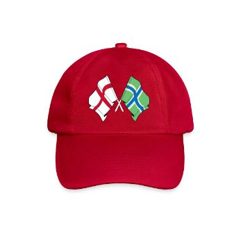 Gloucestershire & England kreuzte Flaggen - Baseballkappe - klassisch Rot - Vorne