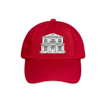 Villa façade drawing vintage style - Baseball Cap - classic red - Front