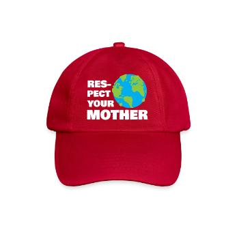 Respect Your Mother Earth Typographie Design - Casquette classique - rouge classique - Devant