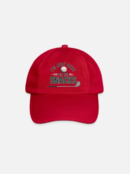 I'm here for snacks only - Baseball Cap - classic red