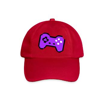 Schräger Retro Controller Gamer - Baseballkappe - klassisch Rot - Vorne