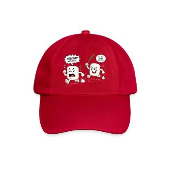 Lustige Marshmallow Verfolgungsjagd Comic  - Baseballkappe - klassisch Rot - Vorne