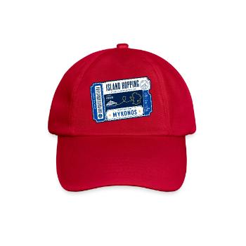 Island Hopping Mykonos Ferry Route Greece Vacation - Baseball Cap - classic red - Front