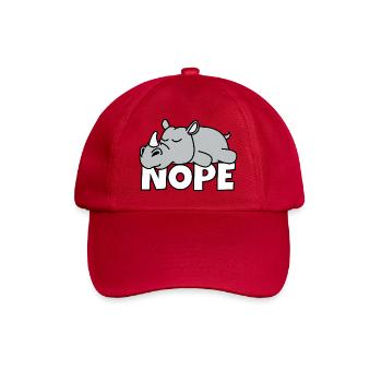 Lazy Rhino Nope Not Today Lazy Safari - Baseball Cap - classic red - Front