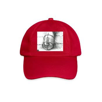 Croquis en seau en noir et blanc - Casquette classique - rouge classique - Devant