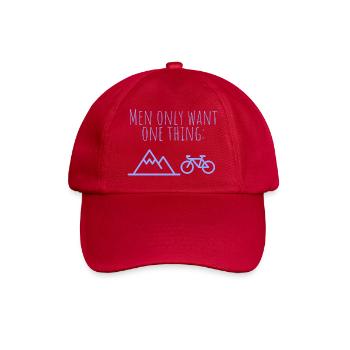 Only one thing: mountains and bike - Baseball Cap - classic red - Front