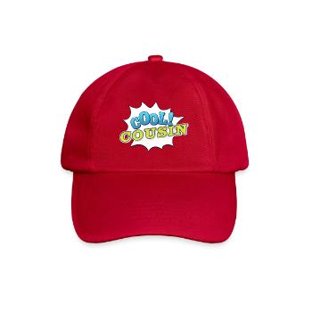 Cool Cousin Badge Design for Favorite Cousin - Baseball Cap - classic red - Front