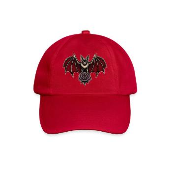 Art gothique de chauve-souris vampires et rose - Casquette classique - rouge classique - Devant