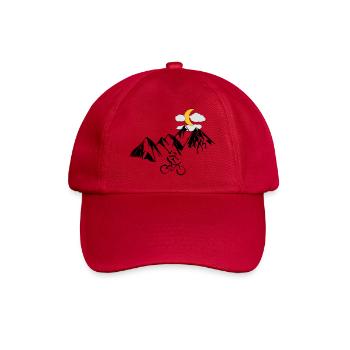 Mountain bikers with mountains - Baseball Cap - classic red - Front