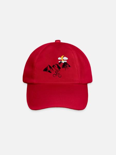 Les vététistes avec des montagnes - Casquette classique - rouge classique