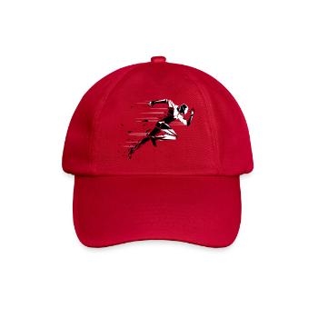 rennender Mann schwarz und weiß - Baseballkappe - klassisch Rot - Vorne
