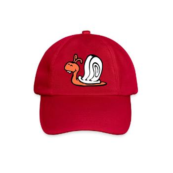 Schnecke Hasenzähne niedlich süß glücklich lustig - Baseballkappe - klassisch Rot - Vorne