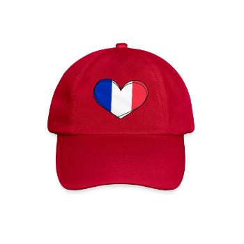 Cœur Tricolore France - Baseball Cap - classic red - Front