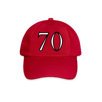 70. 70 ANS. 70e ANNIVERSAIRE. ANNIVERSAIRE 70 ANS. - Casquette classique - rouge classique - Devant