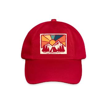Bergcamping Wandern Forstpfadfinder Camper - Baseballkappe - klassisch Rot - Vorne
