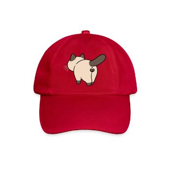 Crosscat with googly paws - Baseball Cap - classic red - Front