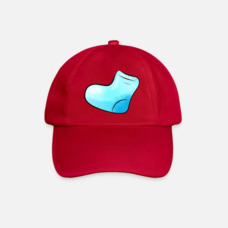 blue sock - Baseball Cap - classic red