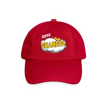 Motif de bande dessinée Super Grandpa - Casquette classique - rouge classique - Devant