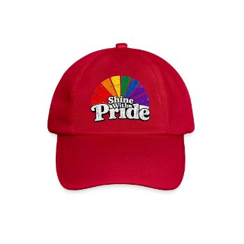 Shine With Pride LGBTQ Statement Retro CSD Fan - Baseball Cap - classic red - Front