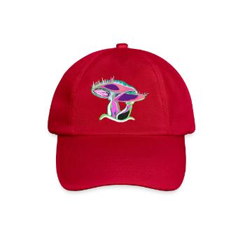 Neon Pilz Farbkunst - Baseballkappe - klassisch Rot - Vorne