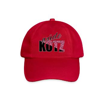 wüde Kotz - wilde Katze, Österreichischer Dialekt - Baseballkappe - klassisch Rot - Vorne