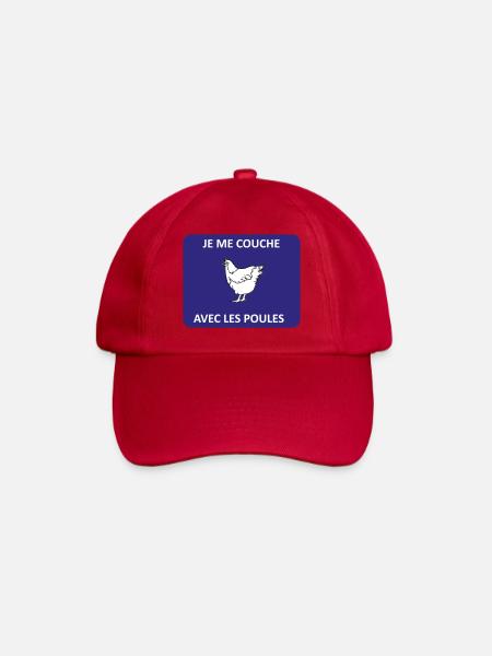 Je me couche avec les poules - Casquette classique - rouge classique